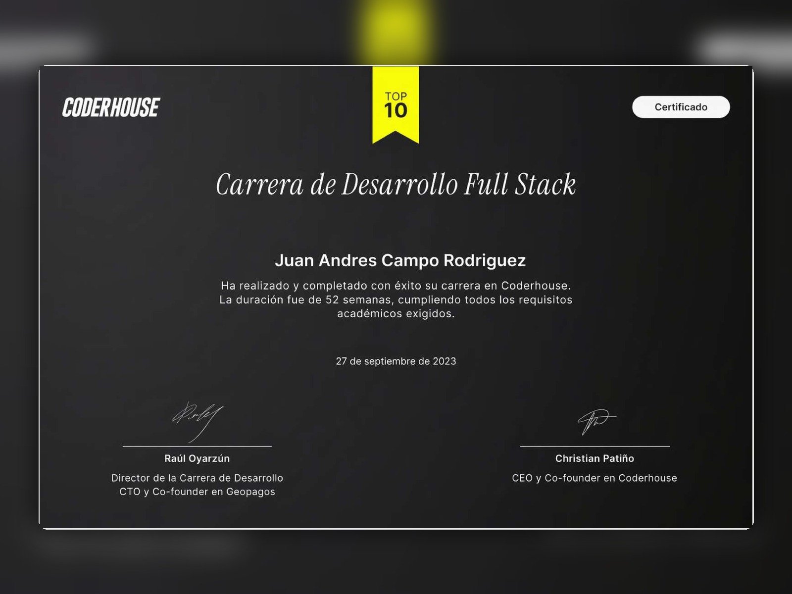 Carrera de Desarrollo Full Stack (52 semanas)