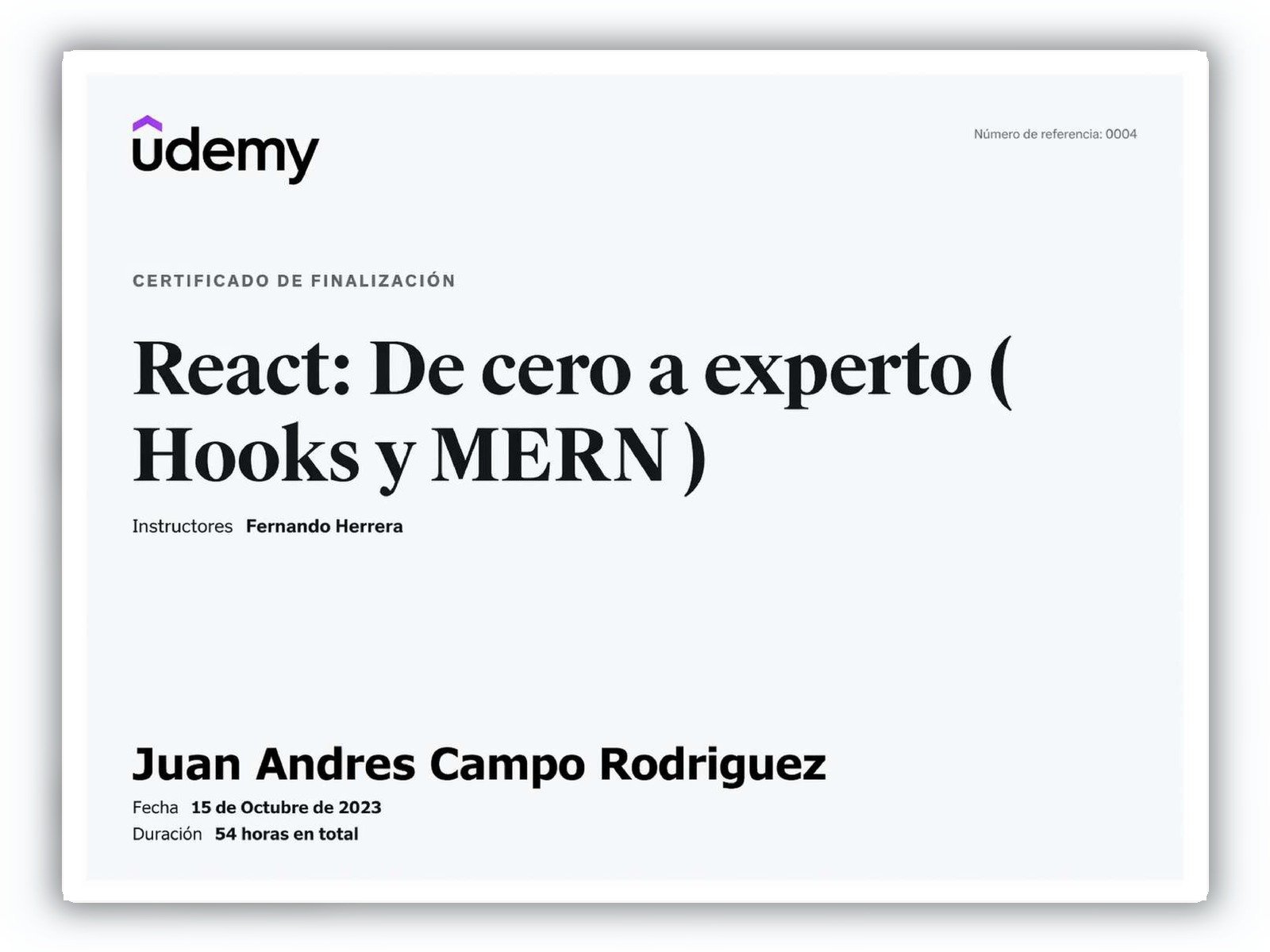 React: De cero a experto — Hooks y MERN